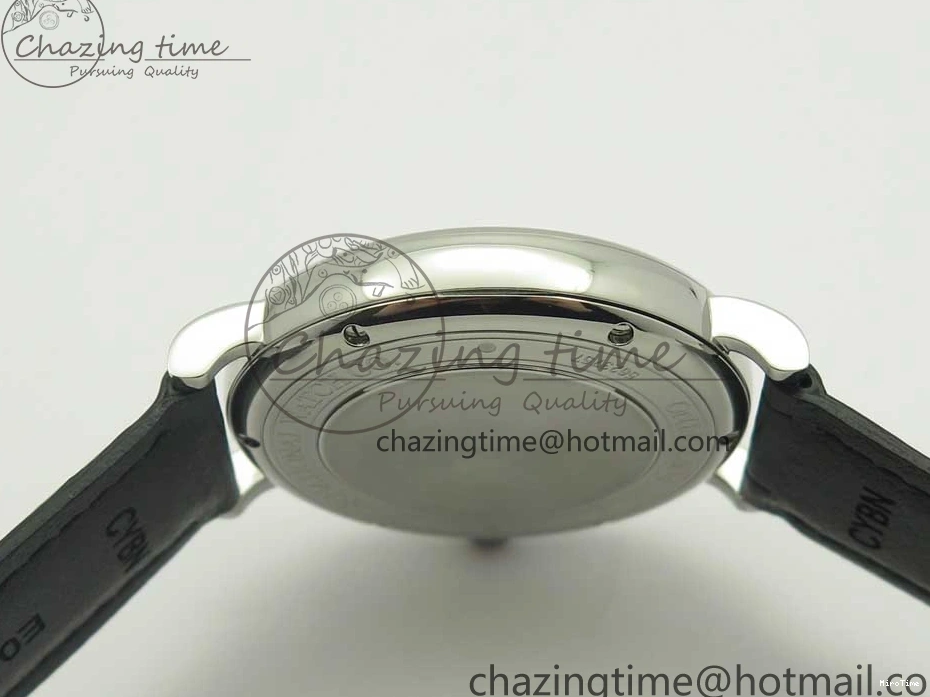 MIROTIME 0303 Supportive Portofino Automatic SS AF 1:1 Best Edition White Dial on Black Croco Leather Strap A 7184